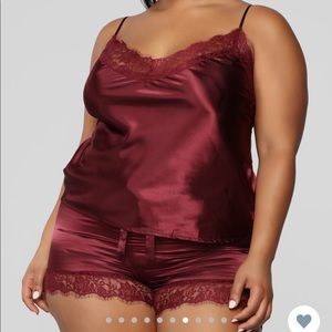 Needs Attention Satin PJ Set from Fashion Nova